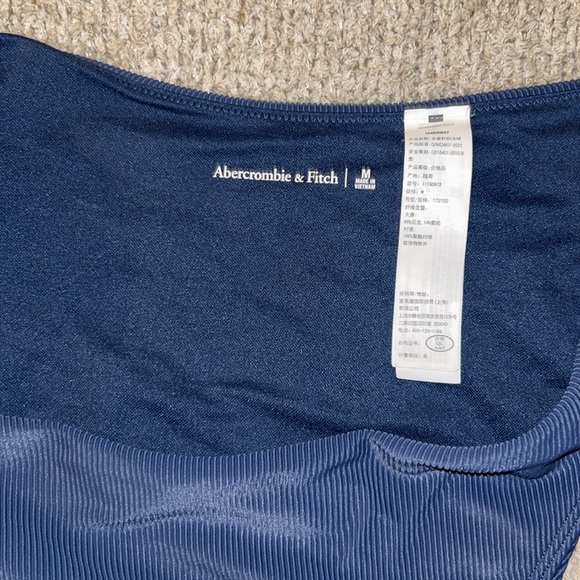 Navy Blue Textured Bralette Bikini Set - Picture 3 of 4